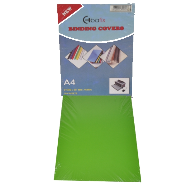 Bafix Cilt Kapağı Plastik Opak A4 160 MIC Yeşil (1 Paket 100 Adet)