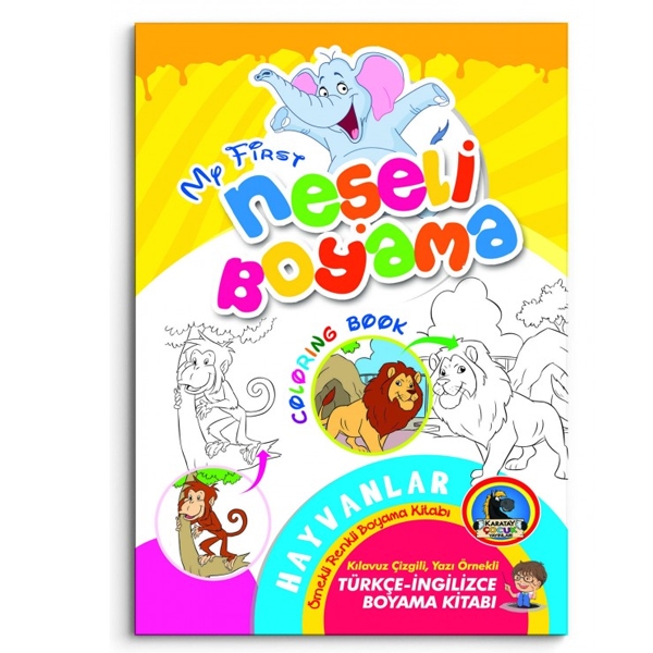 Neşeli Boyama - İngilizce Renkli Örnekli Boyama Kitabı (1 Kitap)