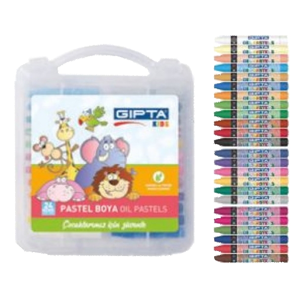 Gıpta Pastel Boya Çantalı Altıgen 24 Renk K362