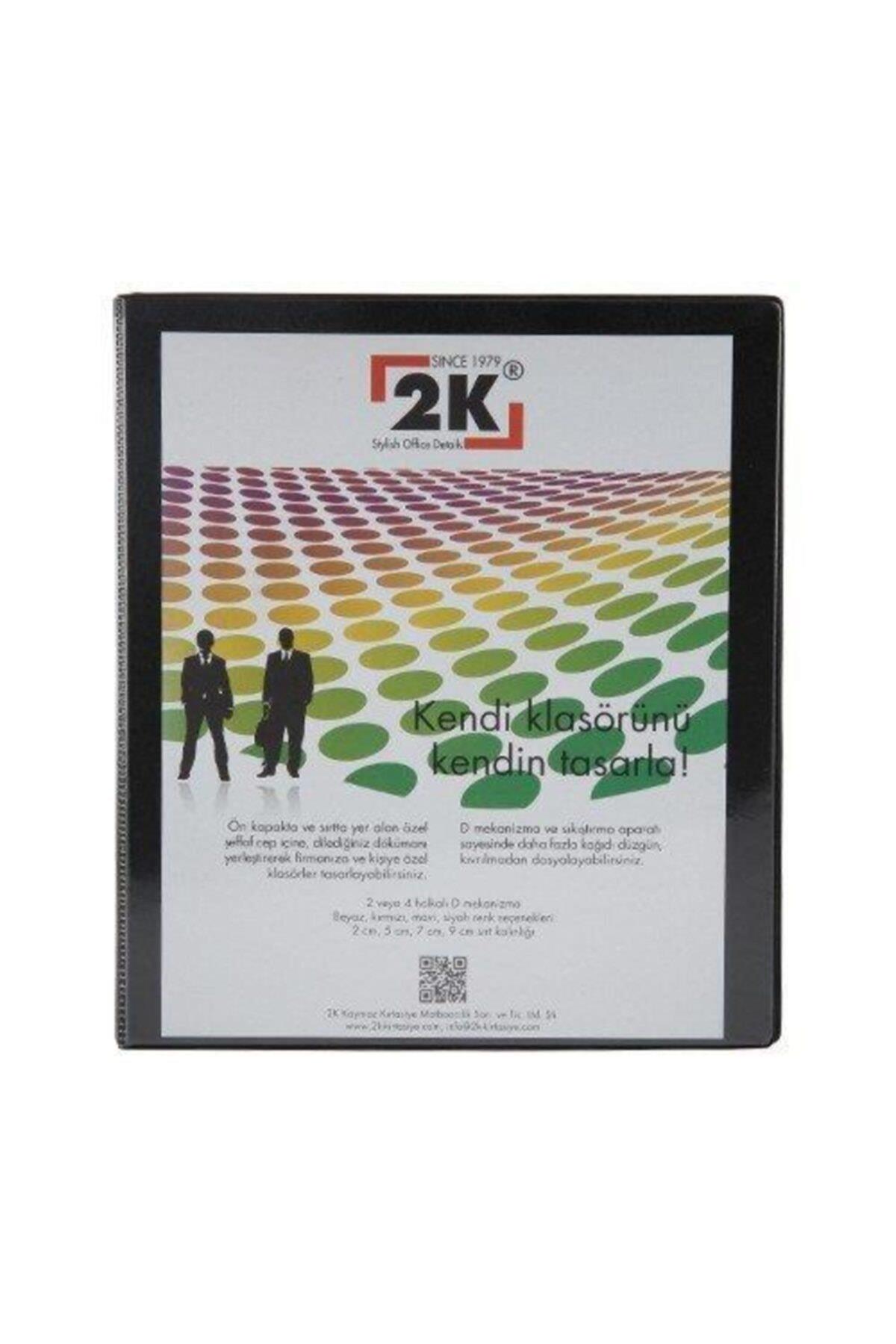 2K Sunum Klasörü Cepli 4 Halkalı 30 MM Siyah 03-4D-S
