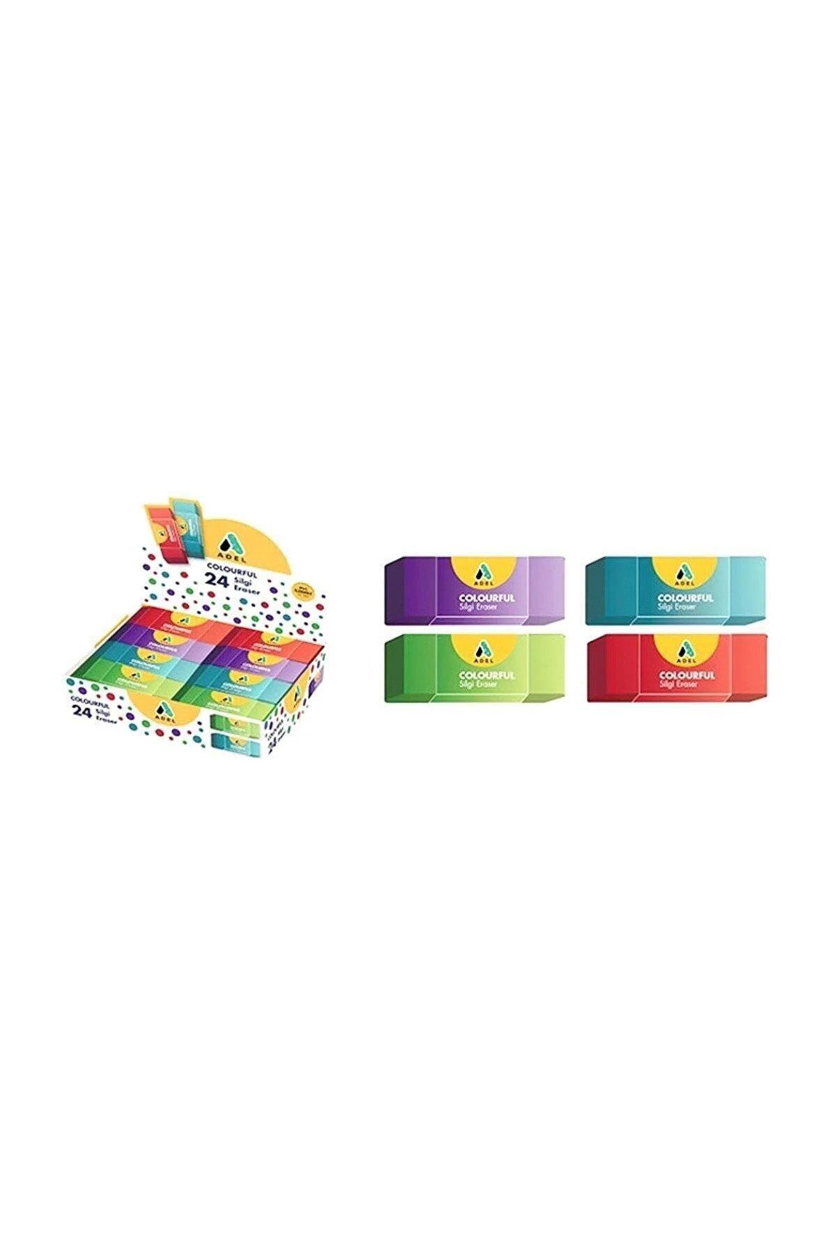 Adel Colourful Öğrenci Silgisi (24 Lü Paket)
