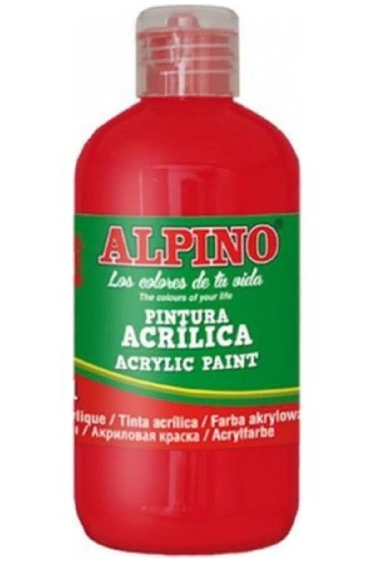 Alpino Akrilik Boya Şişe 250 Ml Kırmızı Akrilik Boya