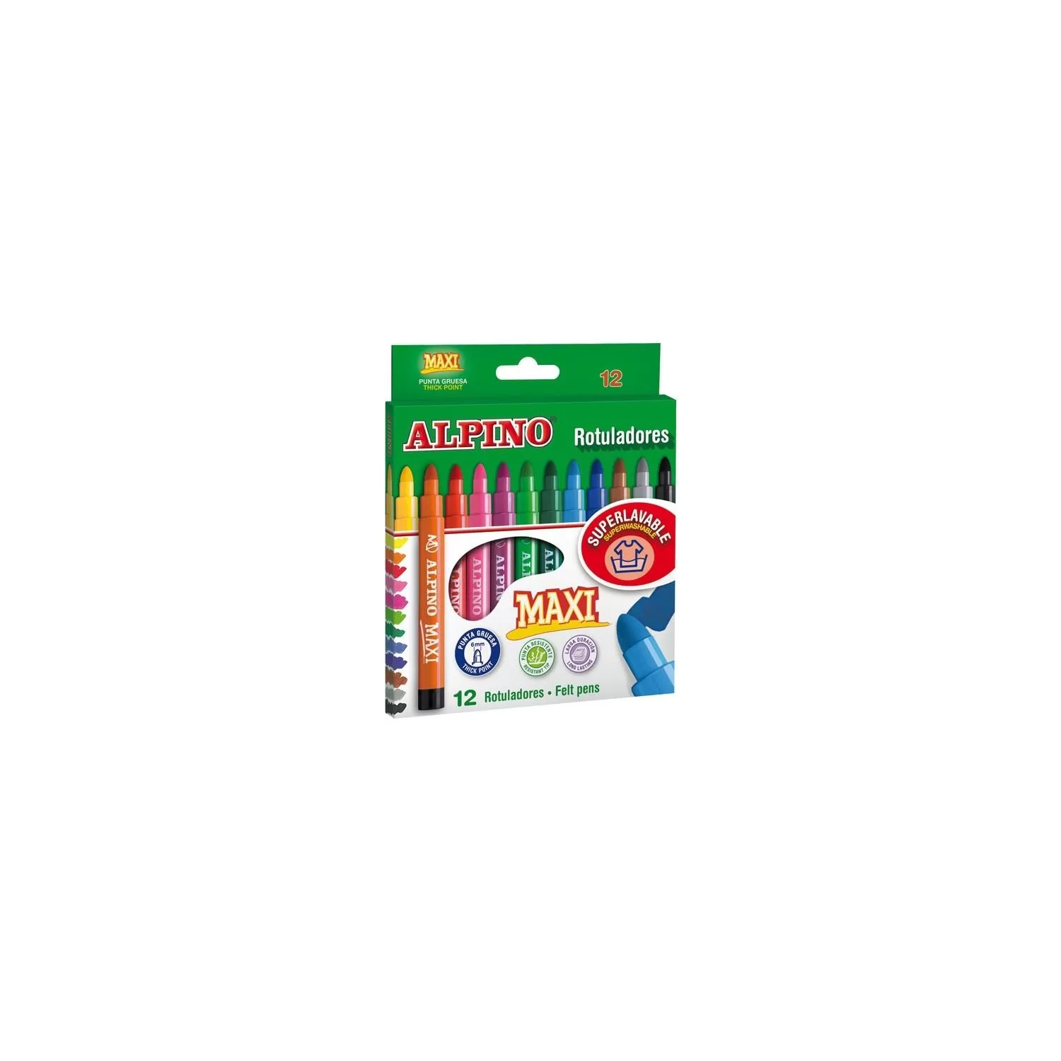 Alpino Keçeli Boya Kalemi Maxi 12 Lİ AR000006