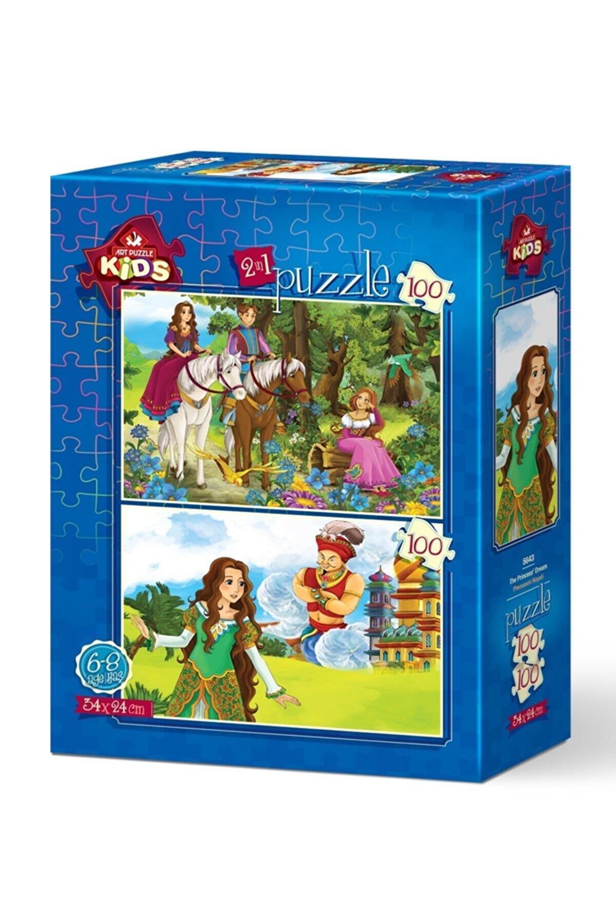Art Puzzle Art Çocuk Puzzle Prensesin Hayali 2X100 Parça Puzzle