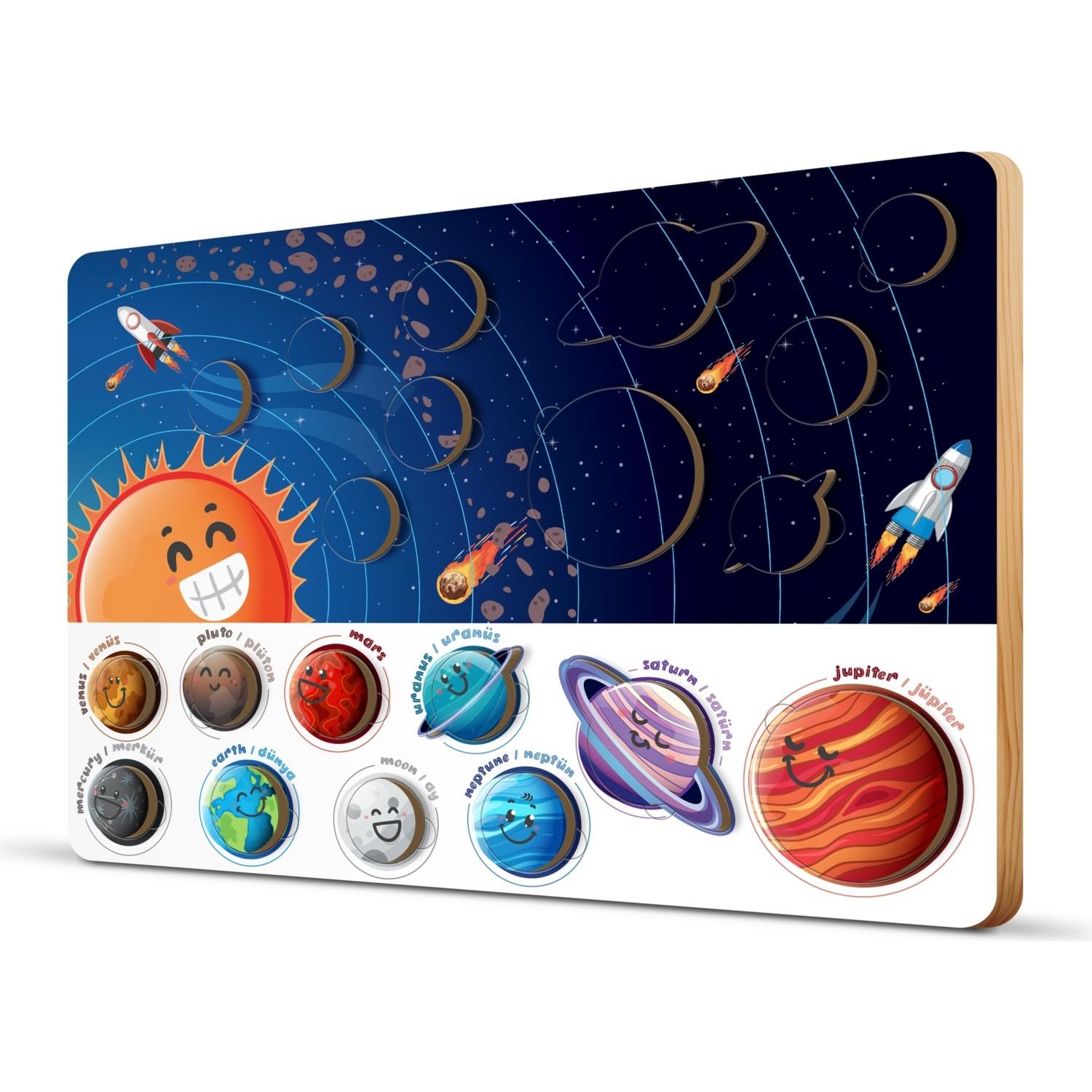 Art Puzzle Gezegenler Ahşap Frame Puzzle