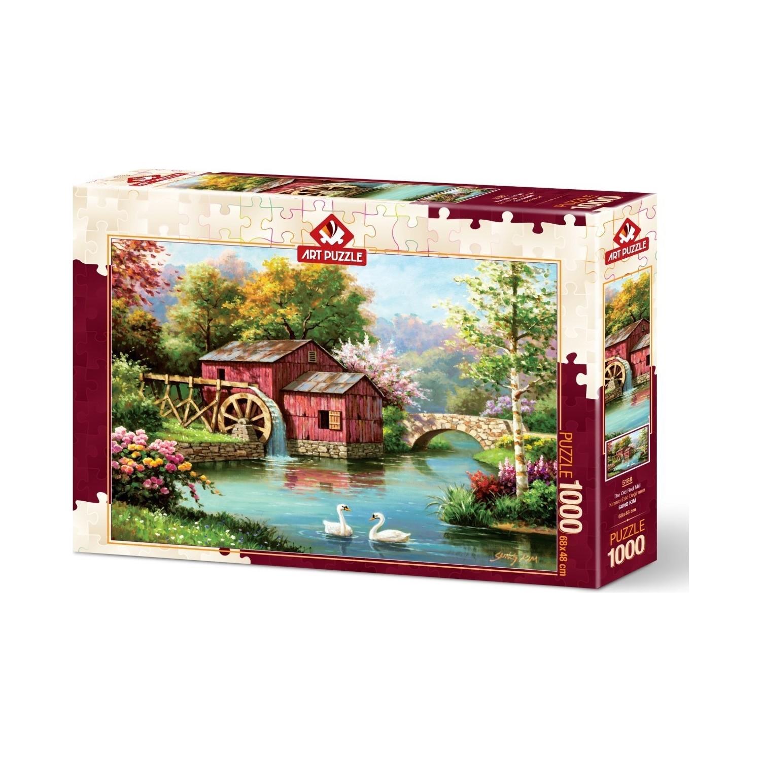 Art Puzzle Kırmızı Eski Değirmen 1000 Parça Puzzle