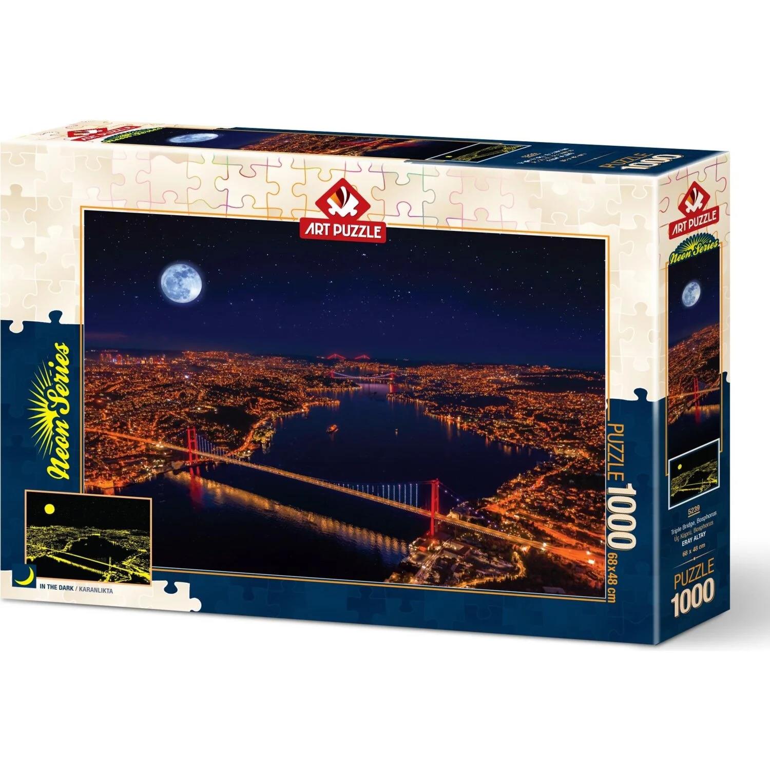 Art Puzzle Üç Köprü Bosphorus 1000 Parça Neon Puzzle