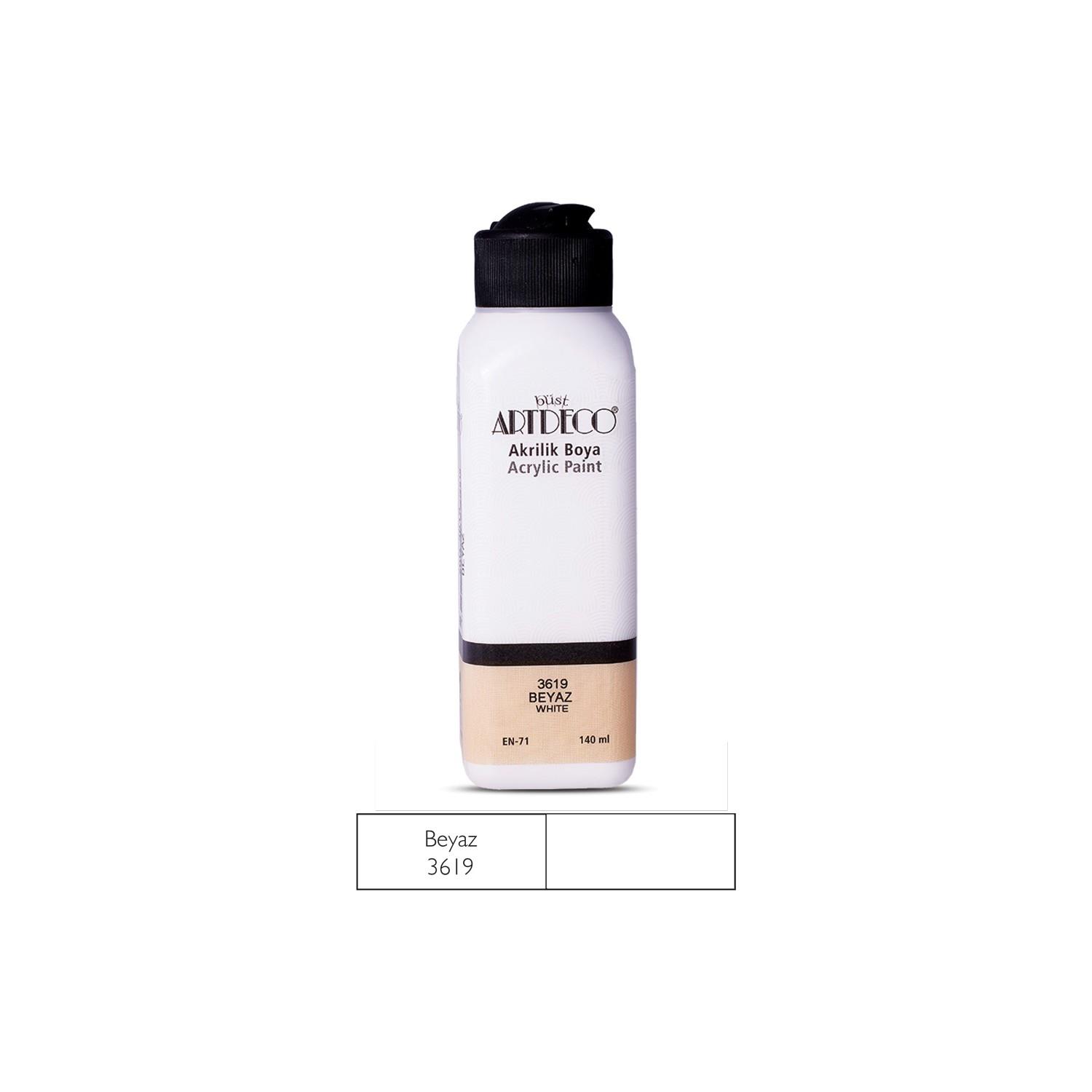 Artdeco Akrilik Boya 140 ML Beyaz Akrilik Boya (12 Adet)