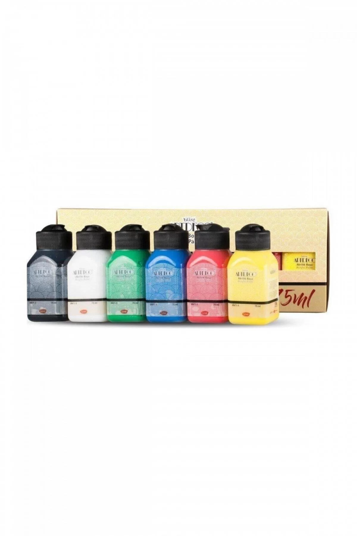 Artdeco Akrilik Boya Set Canlı Renkler 6 x 75 ml
