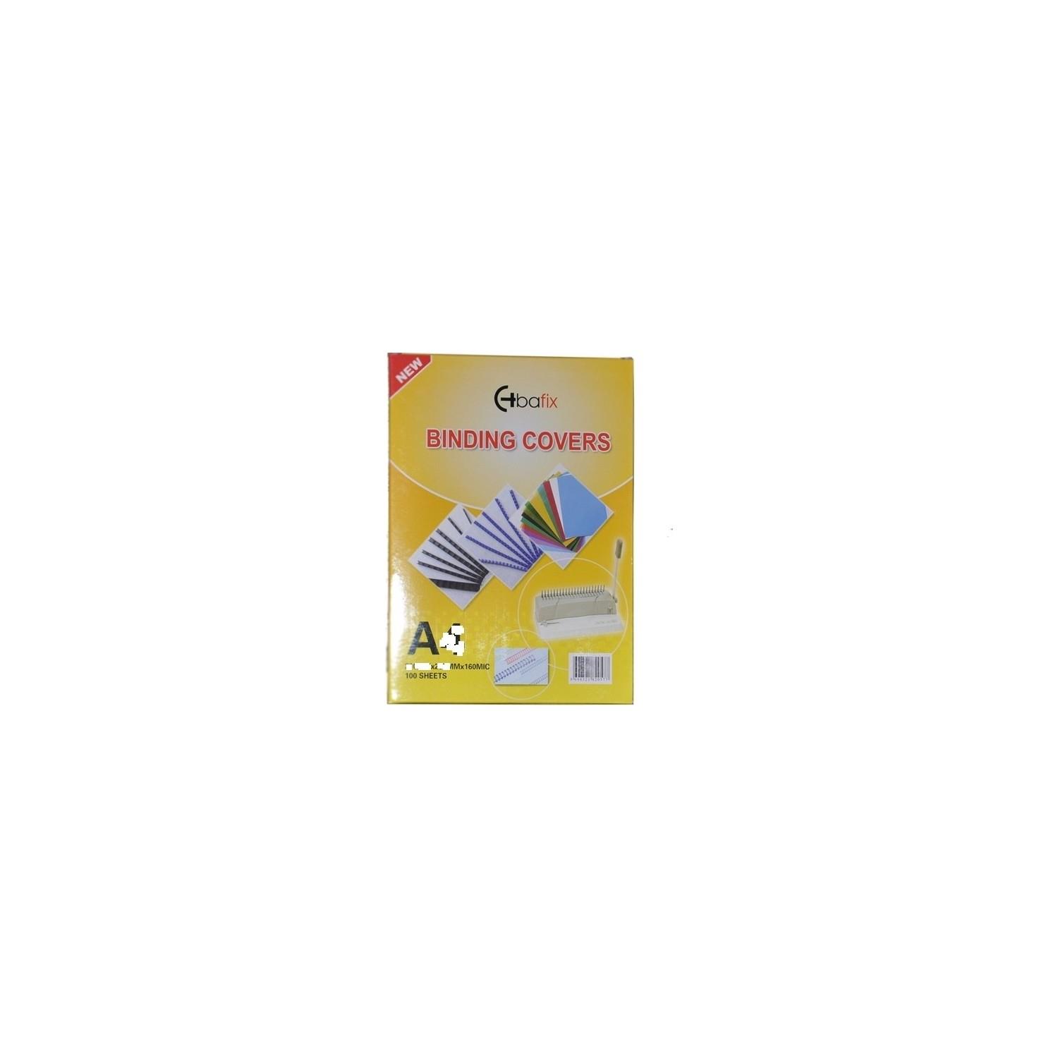 Bafix Cilt Kapağı Plastik Opak A3 160 Micron Beyaz Cilt Kapağı (100 Lü Paket)
