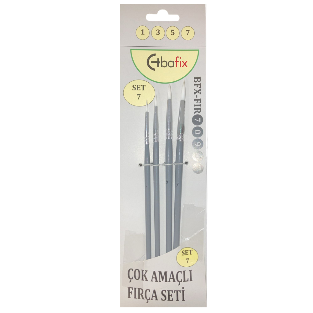 Bafix Fırça Seti Çok Amaçlı Artist 4 LÜ (1-3-5-7)