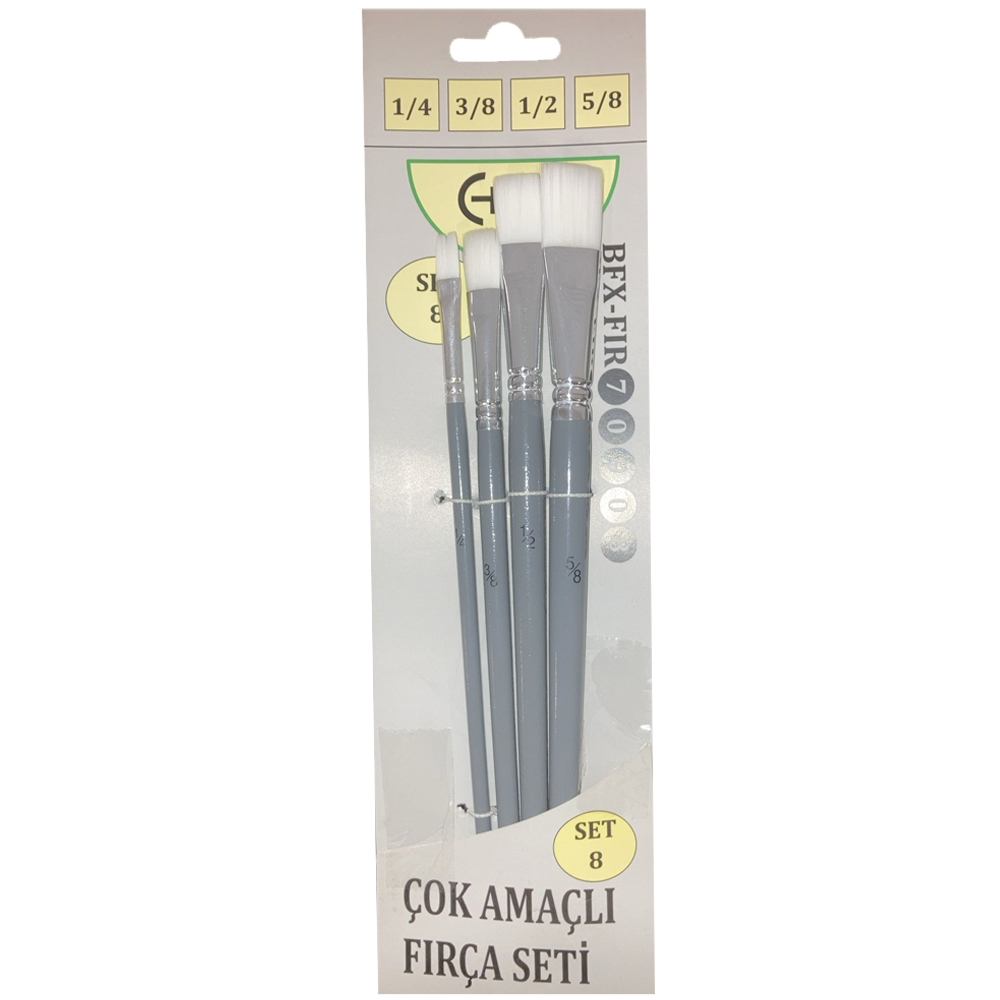 Bafix Fırça Seti Çok Amaçlı Artist 4 LÜ (1/4-3/8-1/2-5/8)