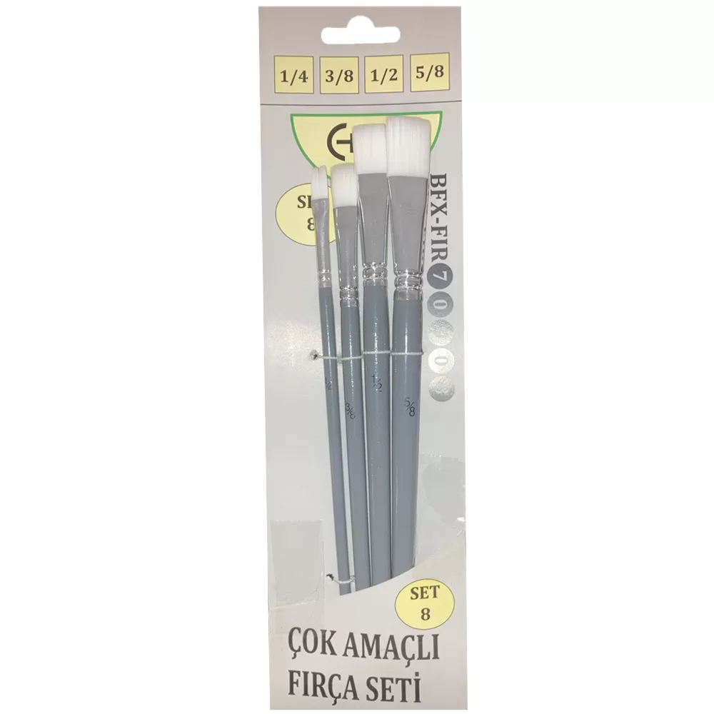 Bafix Fırça Seti Çok Amaçlı Artist 4 LÜ (1/4-3/8-1/2-5/8)