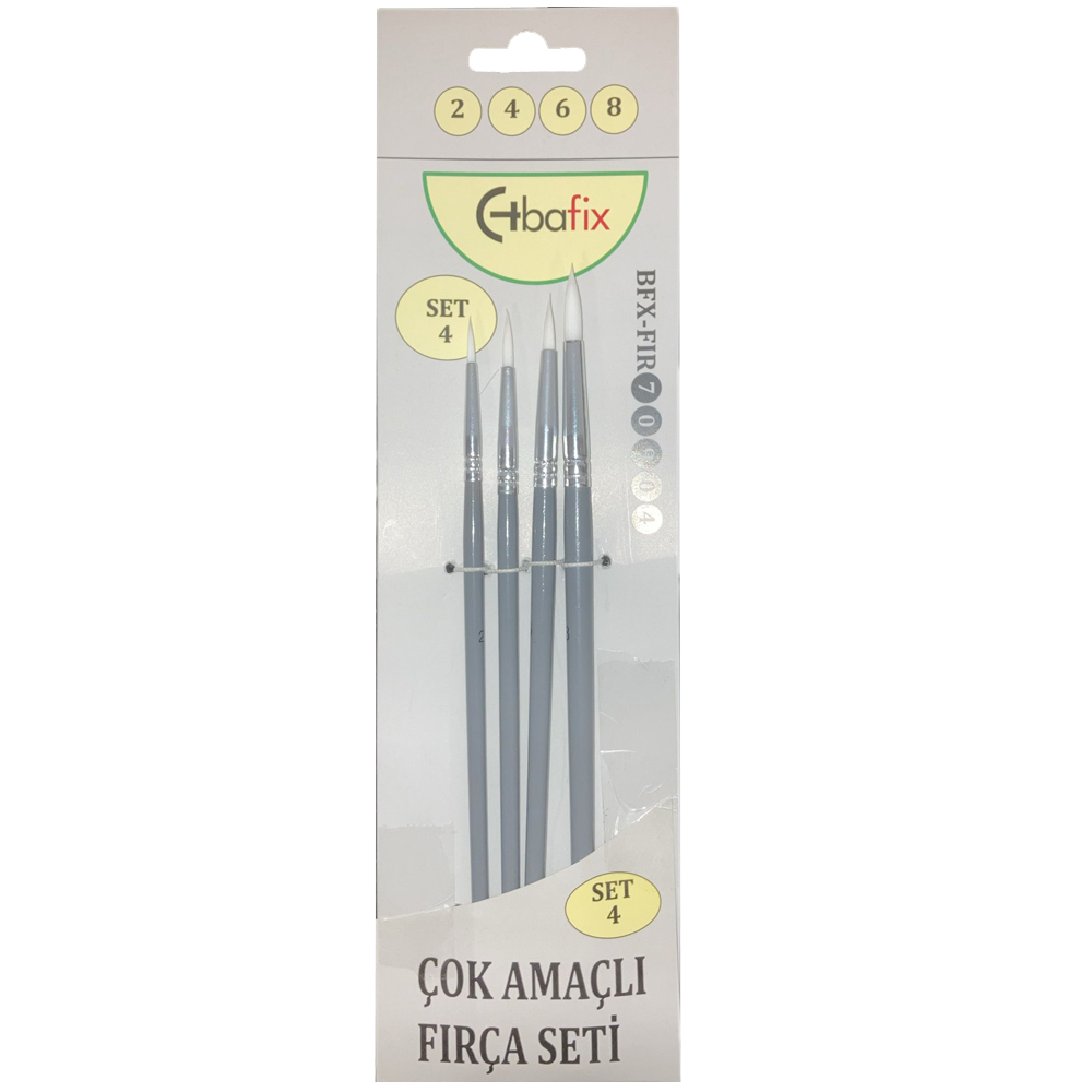 Bafix Fırça Seti Çok Amaçlı Artist 4 LÜ (2-4-6-8)