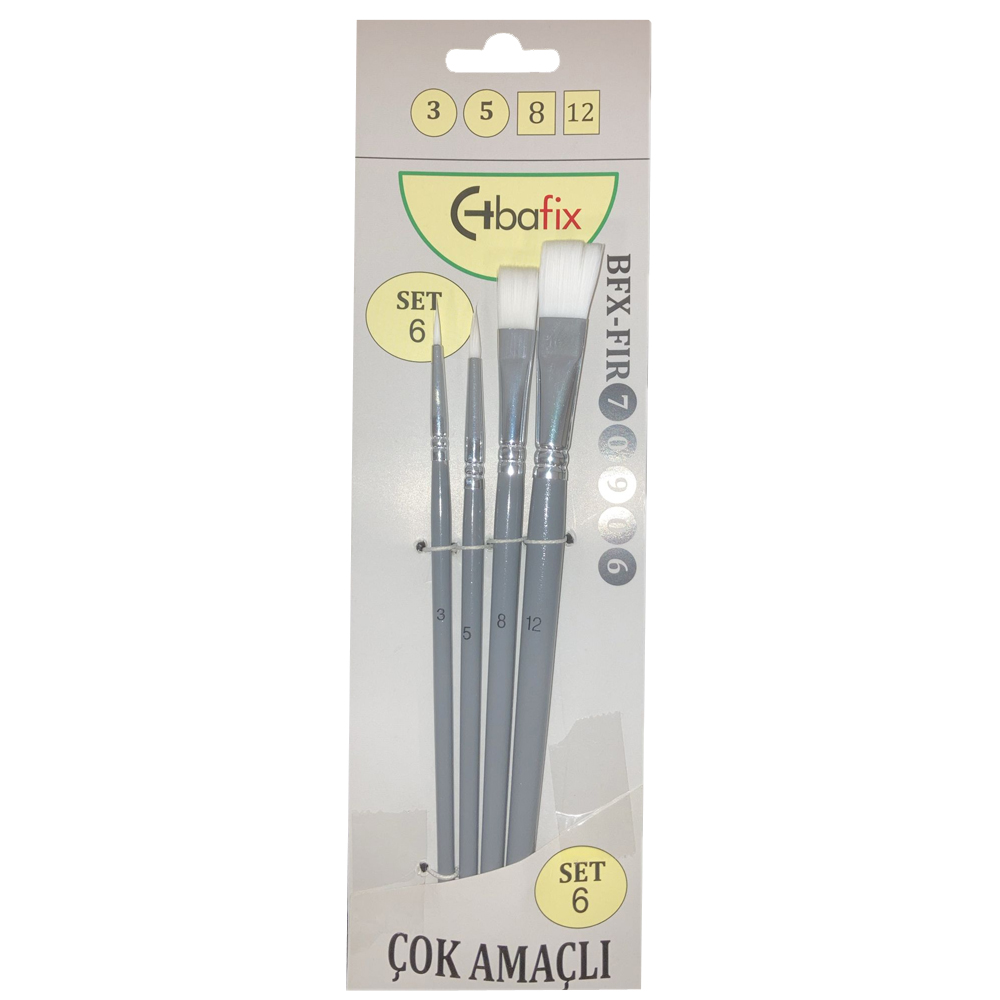 Bafix Fırça Seti Çok Amaçlı Artist 4 LÜ (3-5-8-12)