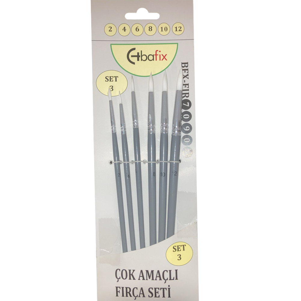 Bafix Fırça Seti Çok Amaçlı Artist 6 LI (2-4-6-8-10-12)