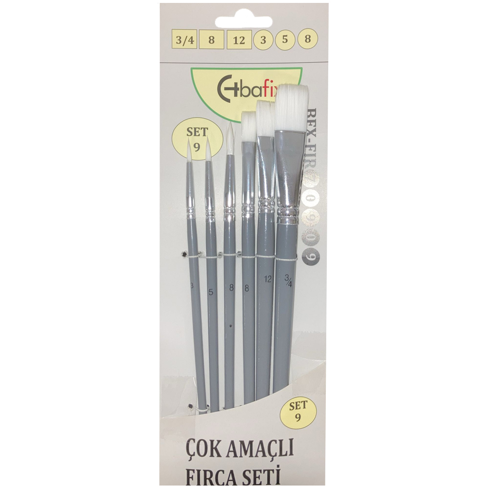 Bafix Fırça Seti Çok Amaçlı Artist 6 LI (3-5-8-3/4-8-12) 