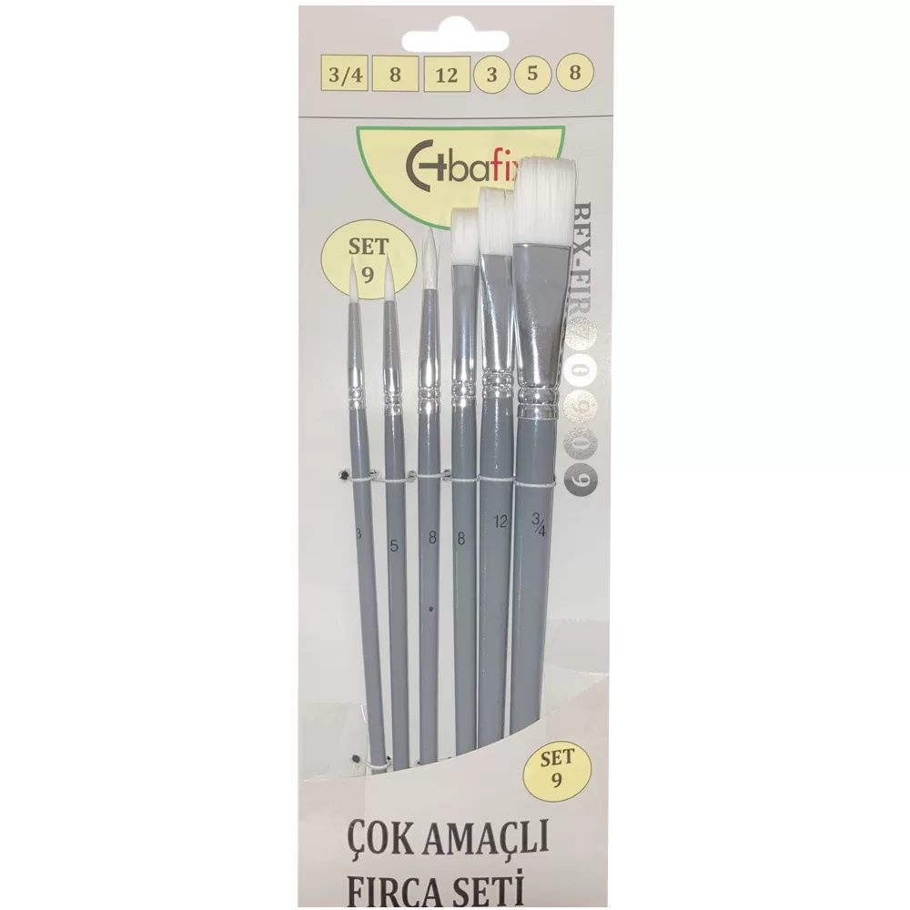 Bafix Fırça Seti Çok Amaçlı Artist 6 LI (3-5-8-3/4-8-12) 