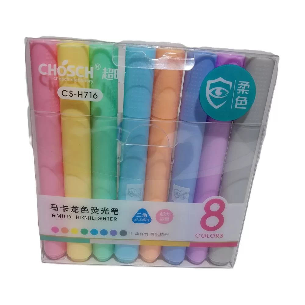 Bafix Fosforlu Kalem Kalem Tipi Chosch 8 Renk Blister Fosforlu Kalem