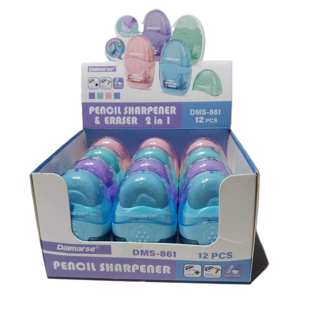 Bafix Kalemtraş Silgili Öğrenci Kalemtıraş (12 Li Paket)