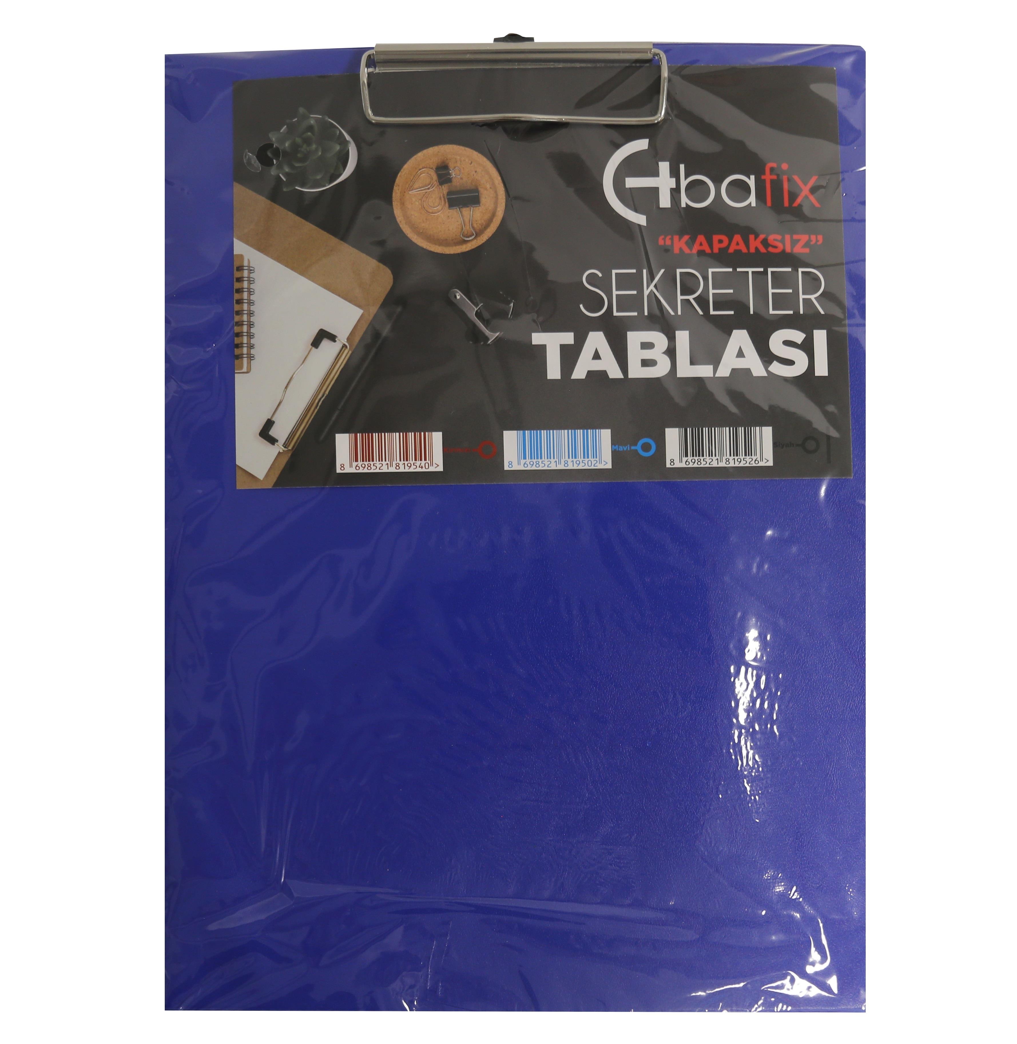Bafix Kapaksız Sekreterlik Plastik A4 Mavi