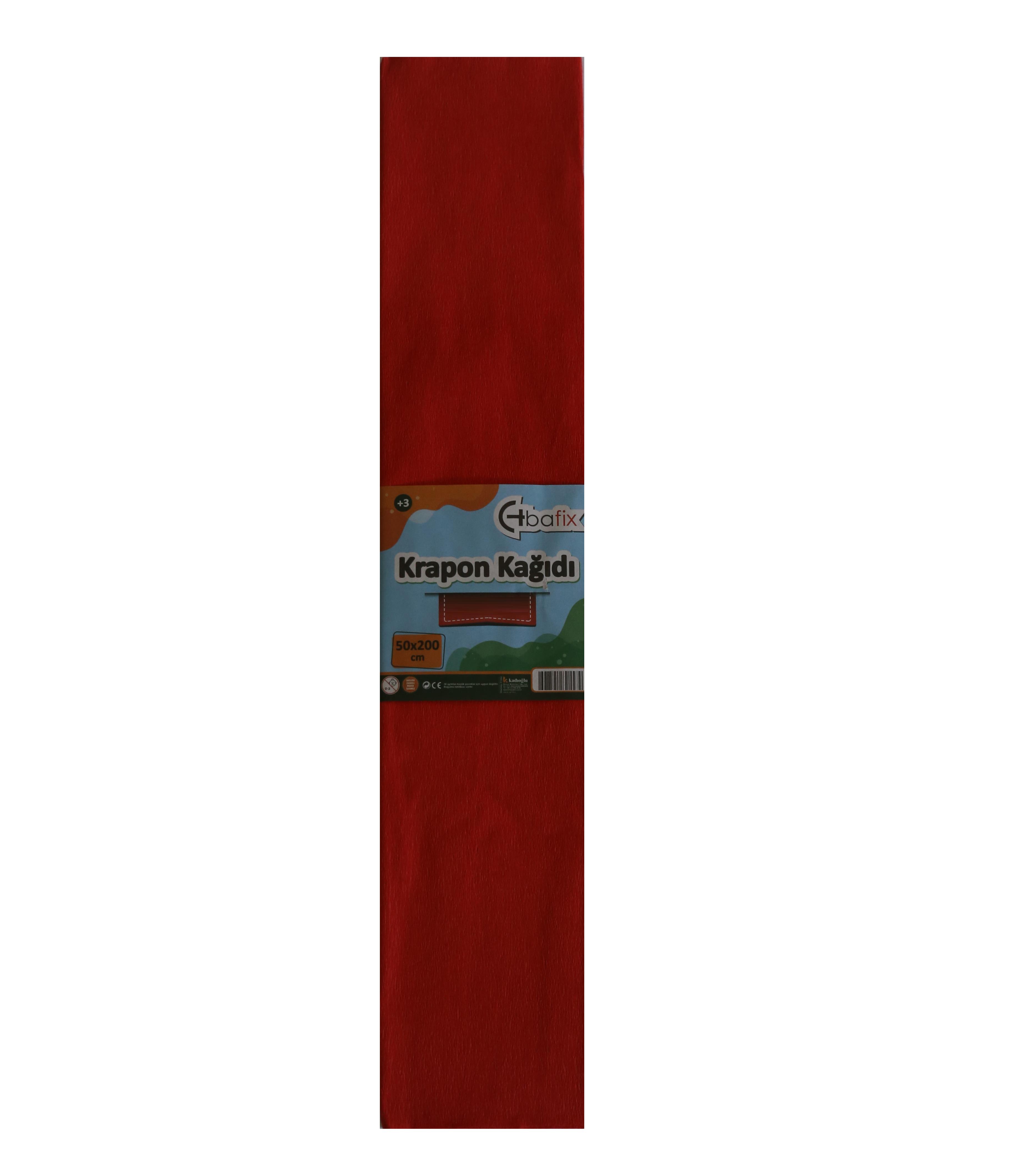 Bafix Krapon Kağıdı 50 x 200 CM Kırmız 10 Lu Paket