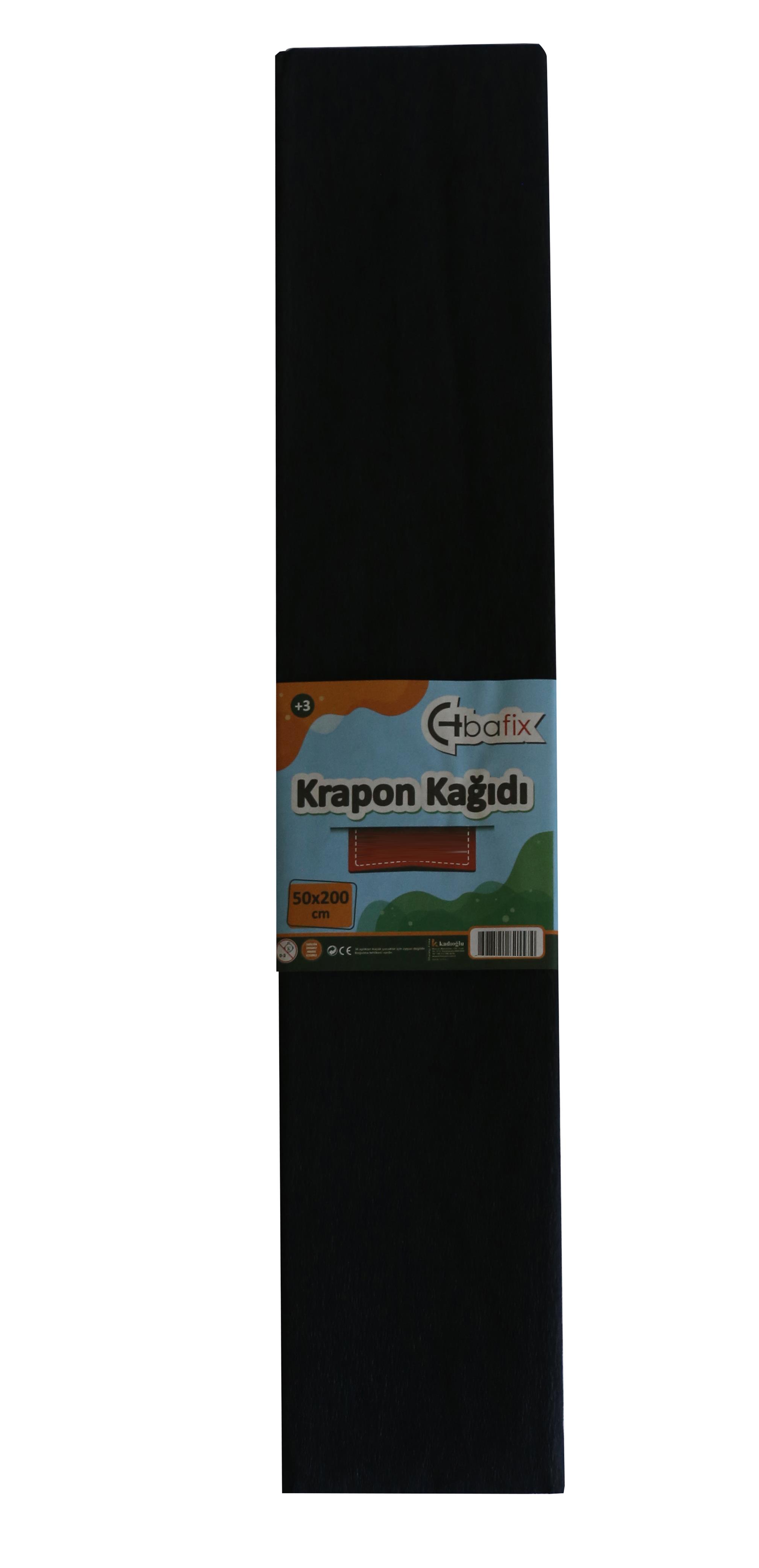 Bafix Krapon Kağıdı 50 x 200 CM Siyah 10 Lu Paket