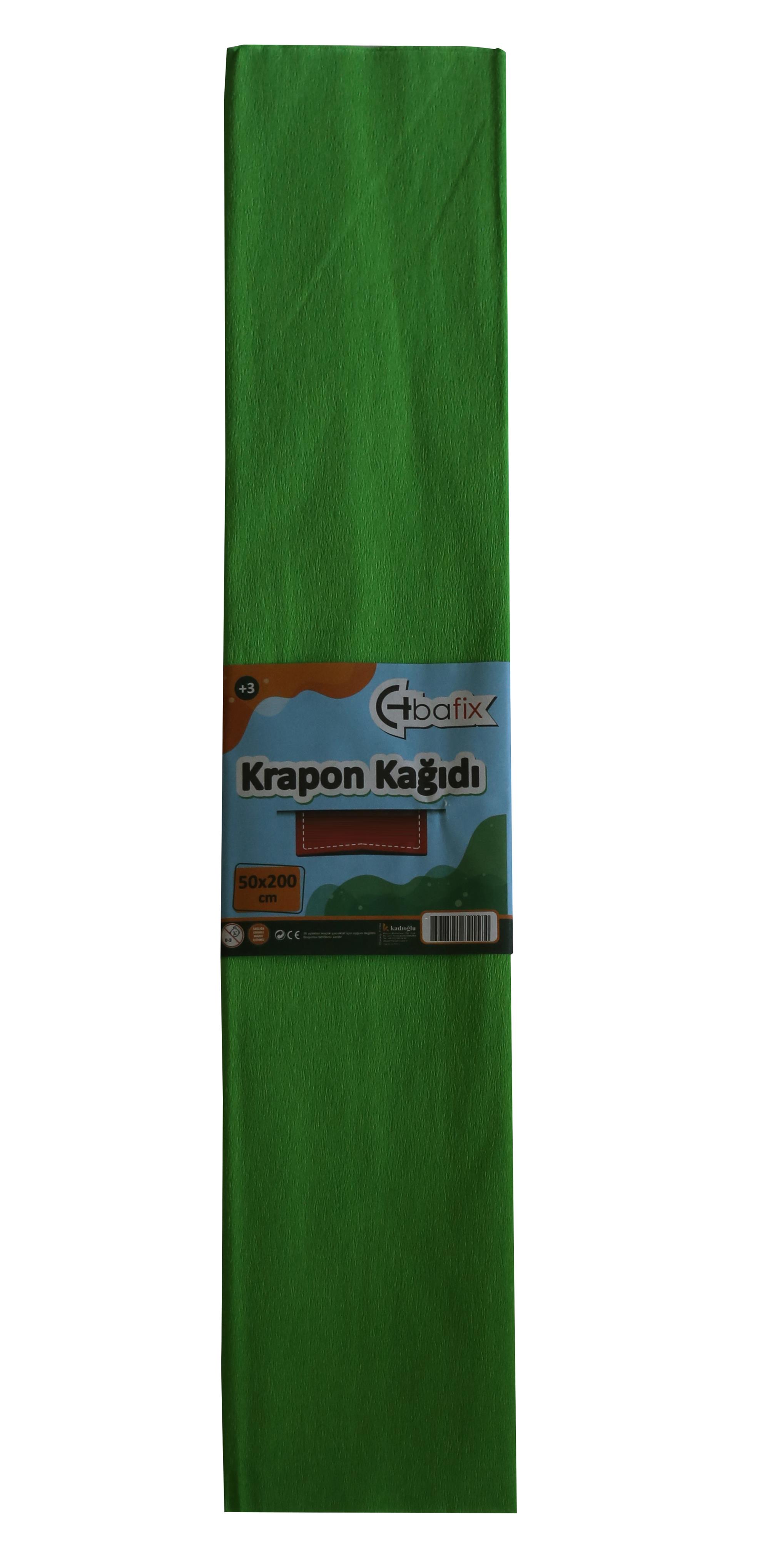 Bafix Krapon Kağıdı 50x200 CM Açık Yeşil Krapon Kağıdı 10 Lu Paket