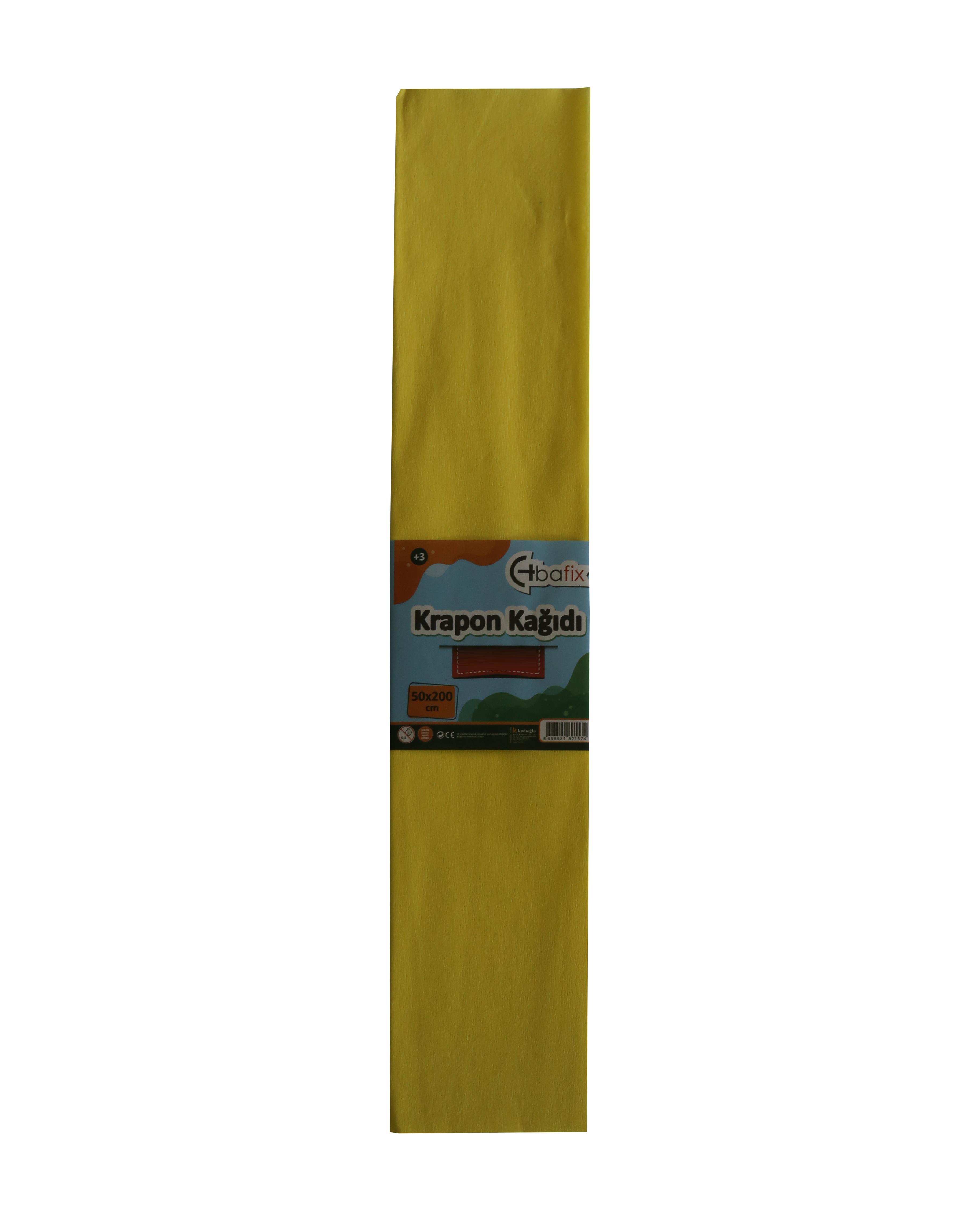 Bafix Krapon Kağıdı 50x200 CM Sarı Krapon Kağıdı 10 Lu Paket