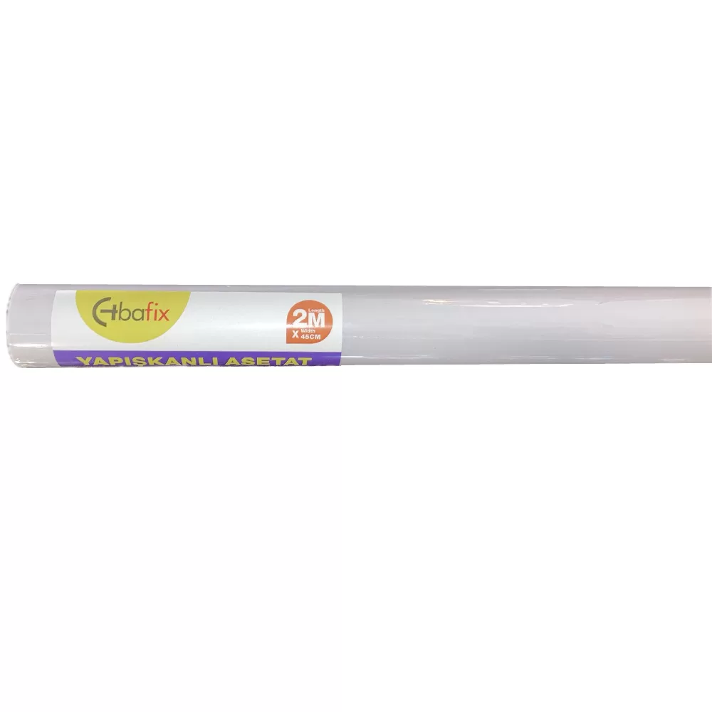Bafix Yapışkanlı Asetat Rulo 45 CM x 2 Metre Şeffaf