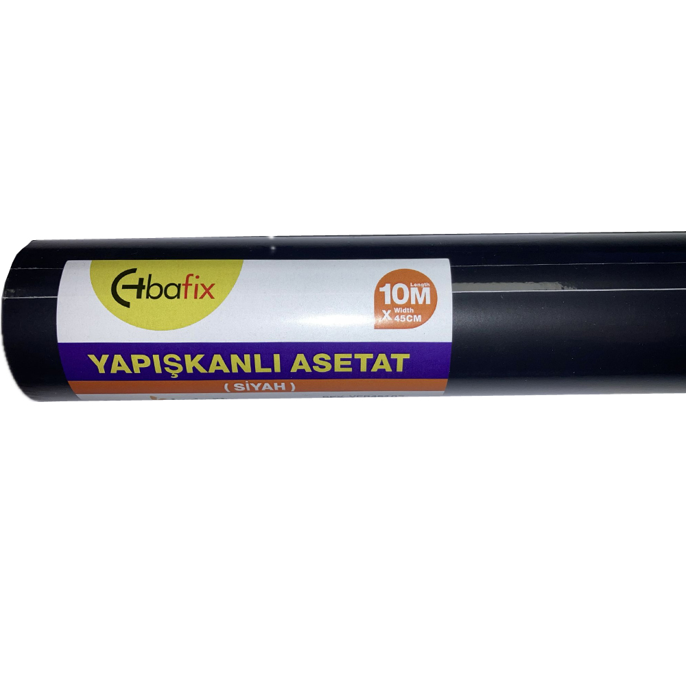 Bafix Yapışkanlı Asetat Rulo 45x10 Metre Siyah