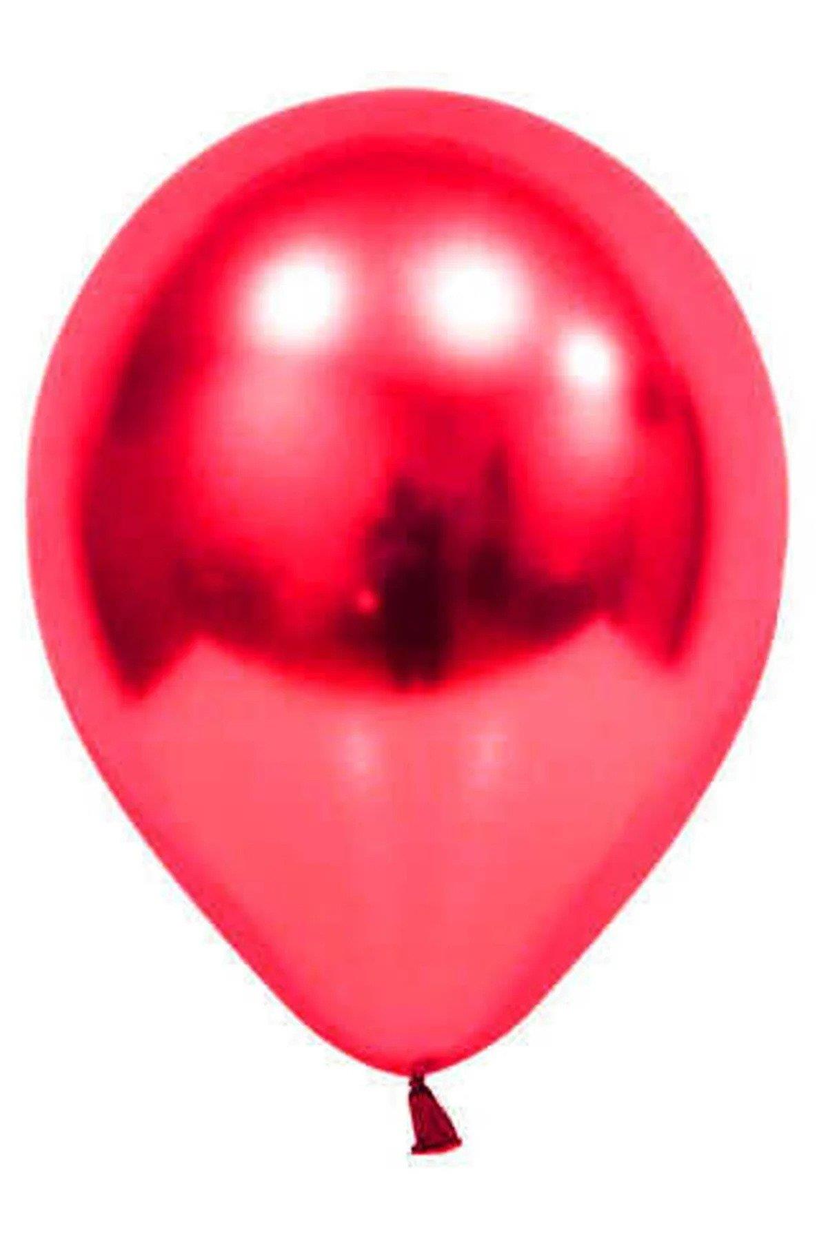 Balonevi 12" Krom Kırmızı Balon 12 İnç Krom Kırmızı Balon (50 Li Paket)