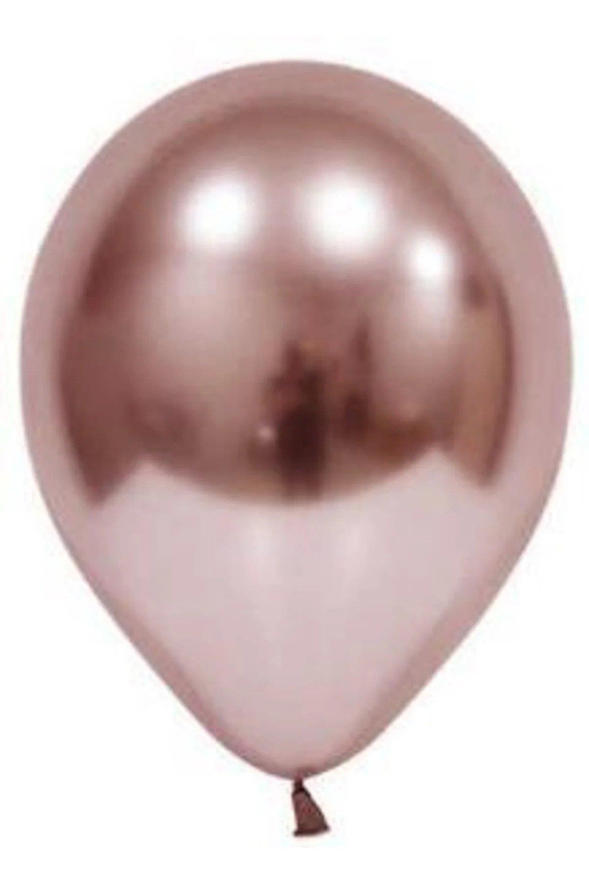 Balonevi 12" Krom Rose Gold 12 İnç Rose Gold Balon (50 Li Paket)