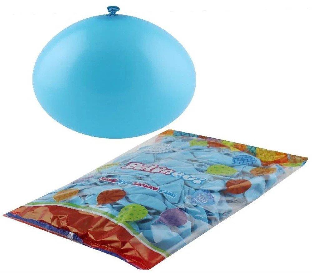 Balonevi Balon 12" Baskı Makaron Mavi 12 İnç Balon (100 Lü Paket)