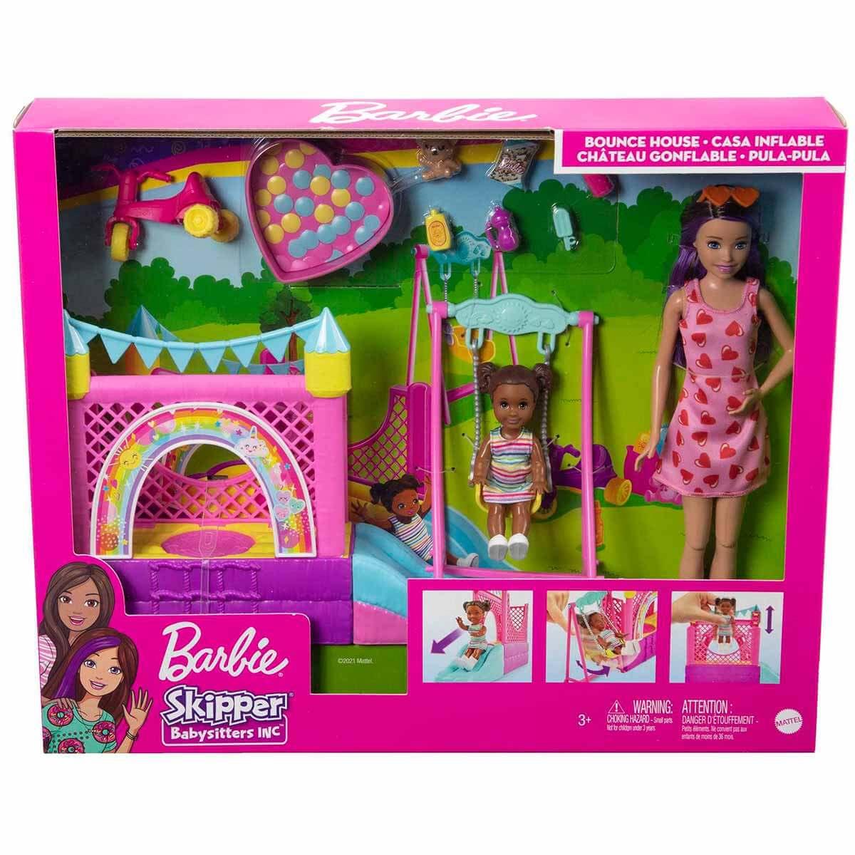 Barbie Bebek Bakıcısı Skipper Oyun Evi Seti Bebek Bakıcısı Skipper Salıncak ve Aksesuarlarıyla