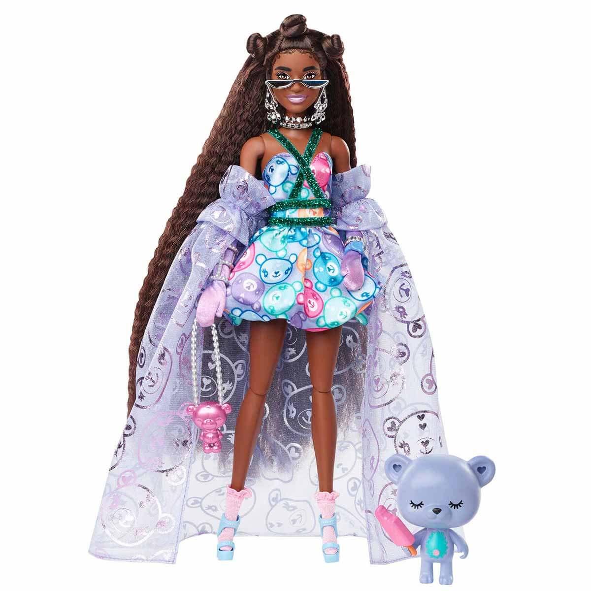 Barbie Extra Şık Bebek ve Hayvan Dostu Ayıcık