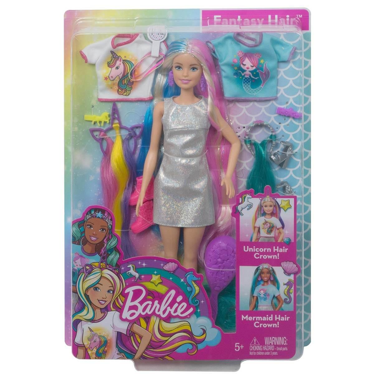 Barbie Rengarenk Saçlar Bebeği Aksesuarlar Saç Şekillendirme Parçaları İle Birlikte
