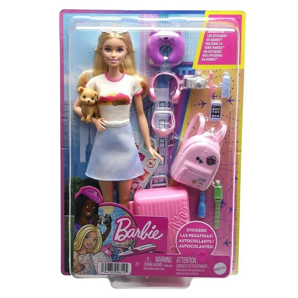 Barbie Seyahatte Bebeği ve Aksesuarları