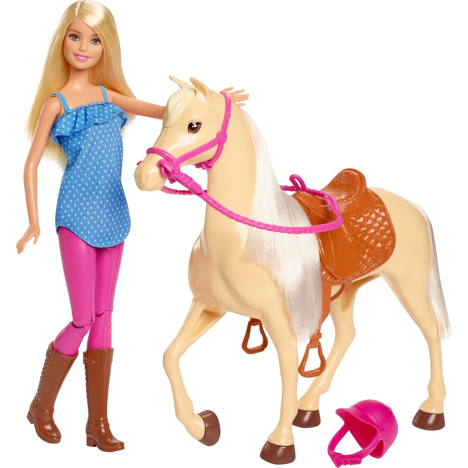 Barbie ve Güzel Atı Oyun Seti Sarışın Bebekli
