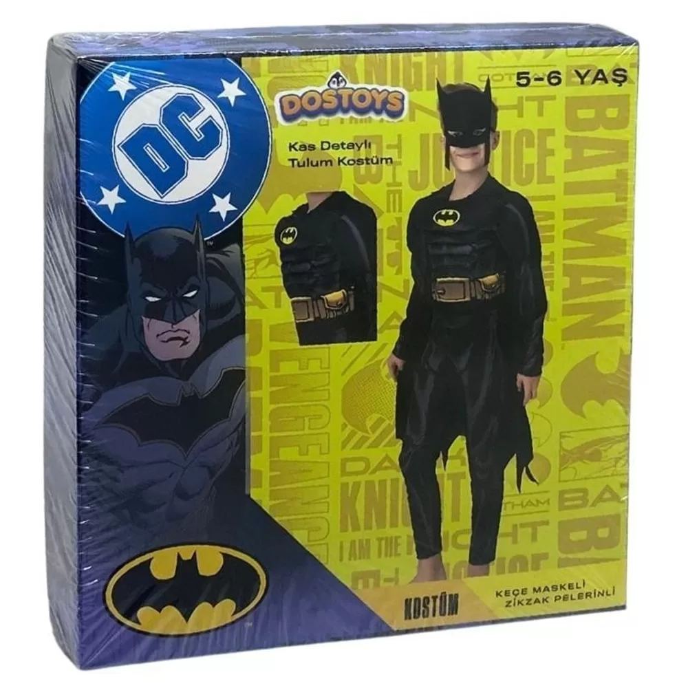 Batman Kaslı Kostüm 5-6 Yaş