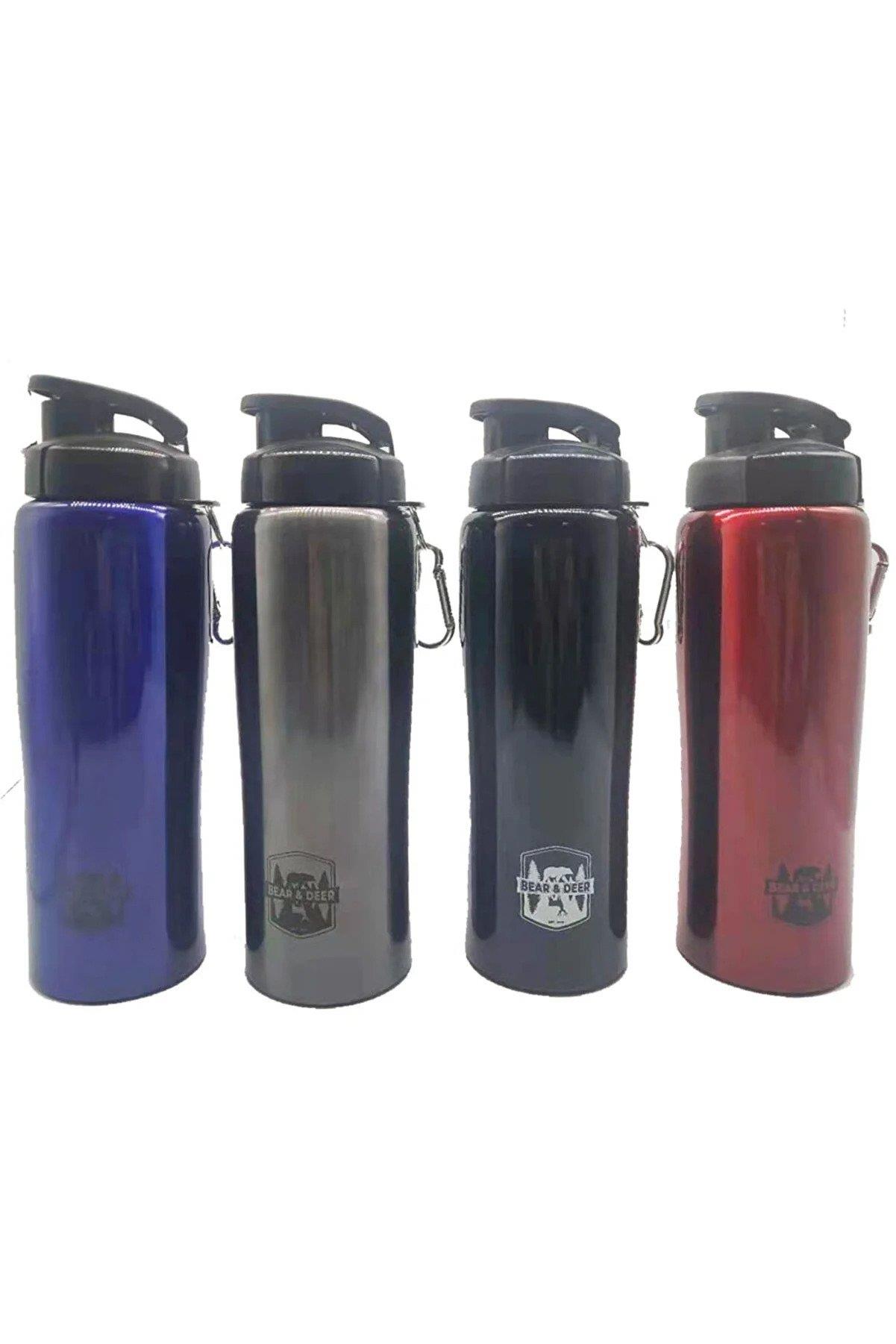 Bear & Deer Matara Çelik Geniş Pipetli 750 ML Suluk (Karışık Renk 1 Adet)