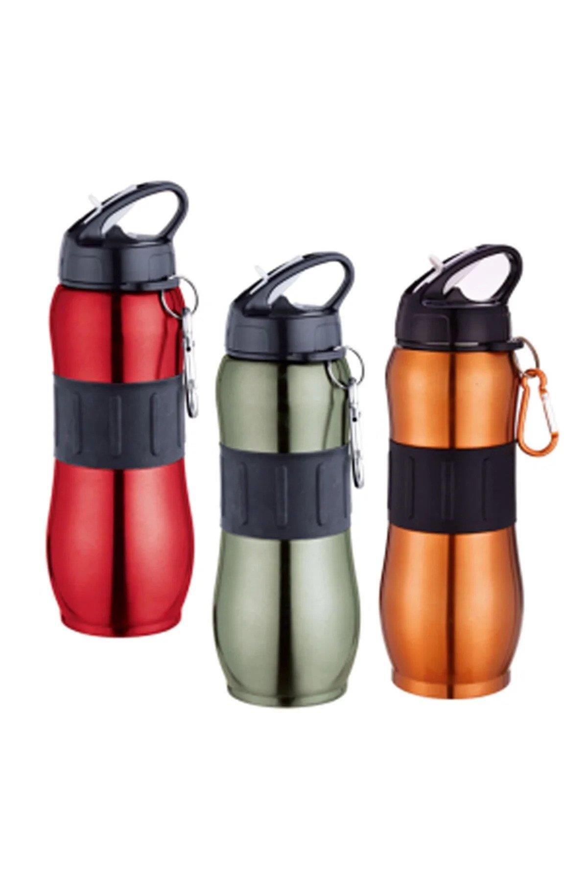 Bear & Deer Matara Çelik Silikon Kemerli 830 Ml Suluk (Karışık Renk 1 Adet)