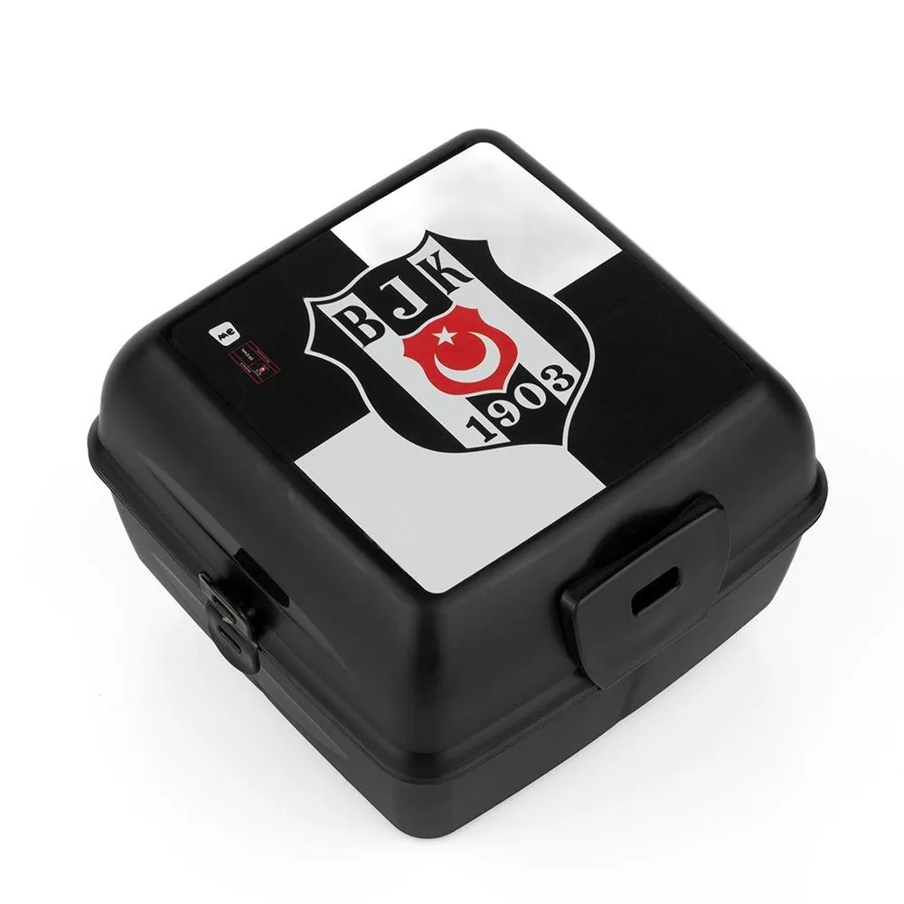 Beşiktaş Bjk 1903 Logo Desenli 4 Bölmeli Çatal Kaşıklı Beslenme Kabı