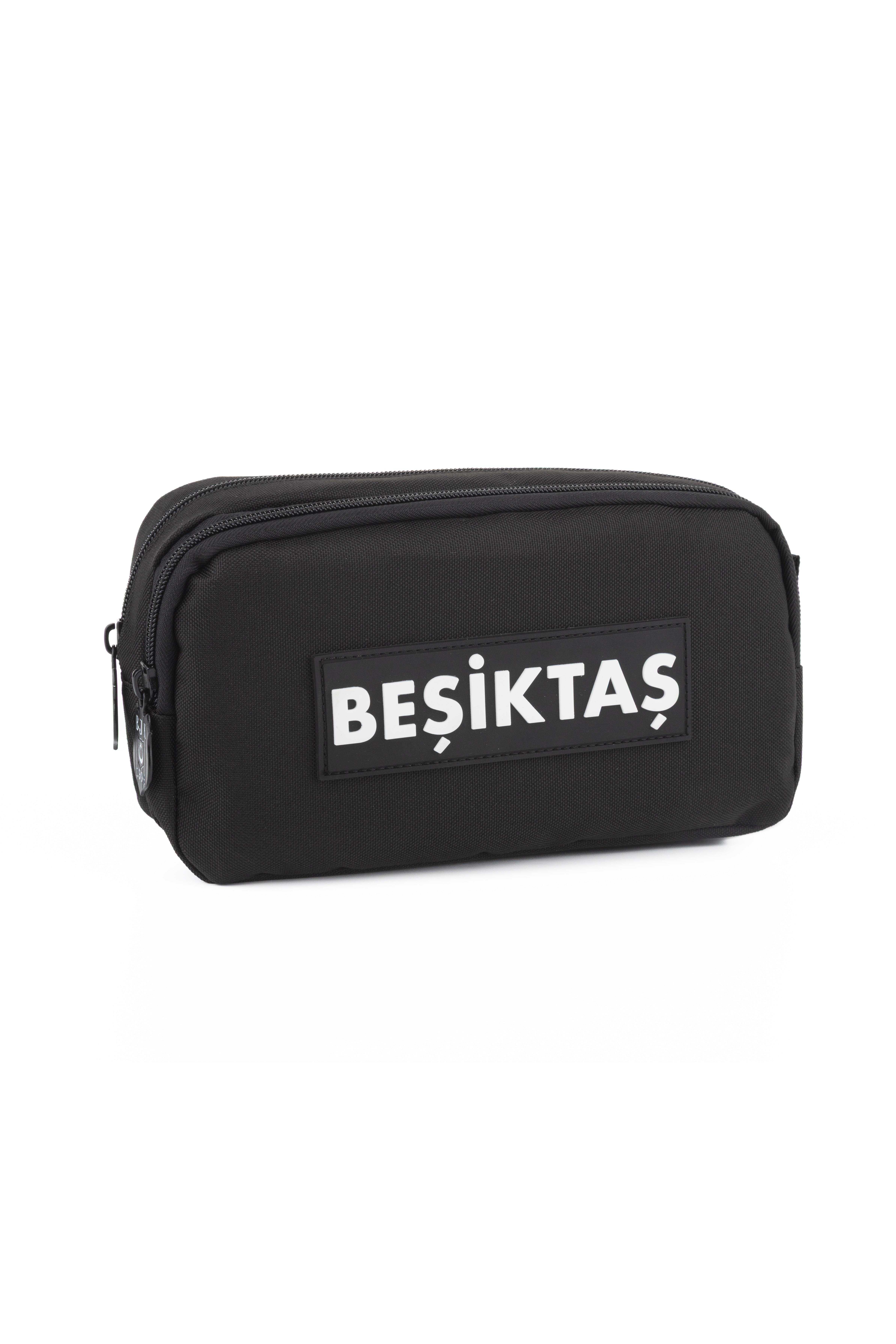 Beşiktaş Kalem Çantası Beşiktaş Siyah Beyaz Garni 2 Bölmeli Kalemlik