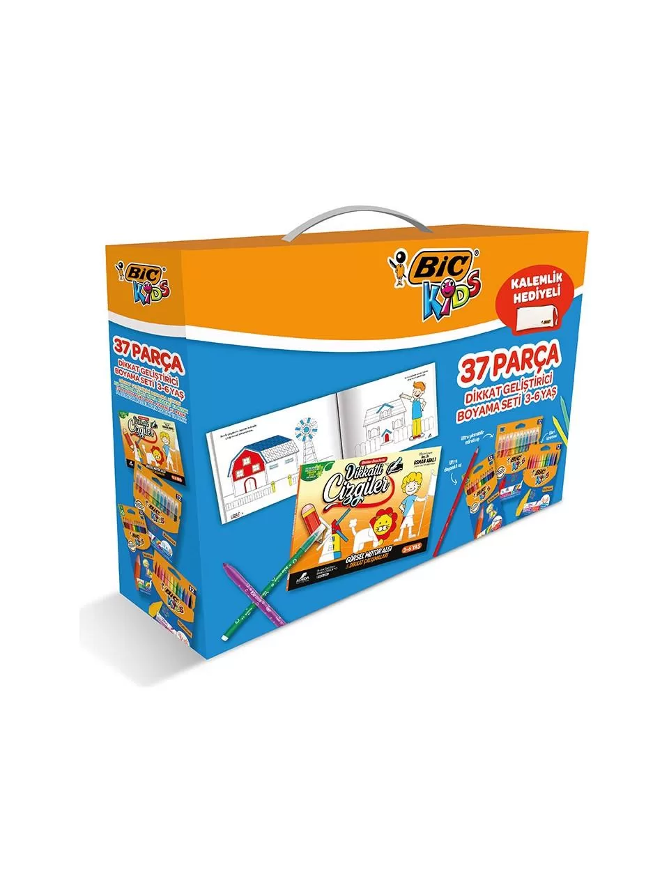 Bic 37 Parça Dikkat Geliştirici Boyama Seti (Kalem Kutusu Hediyeli)