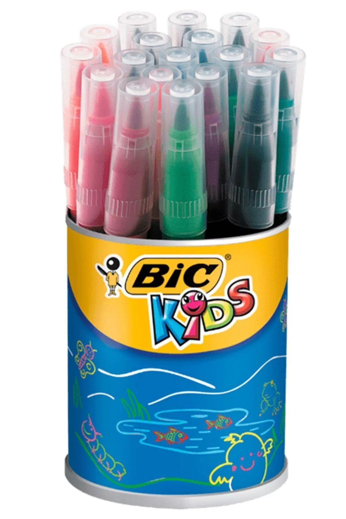 Bic Keçeli Boya Kalemi Visa Fırça Uç 18 Renk 828965
