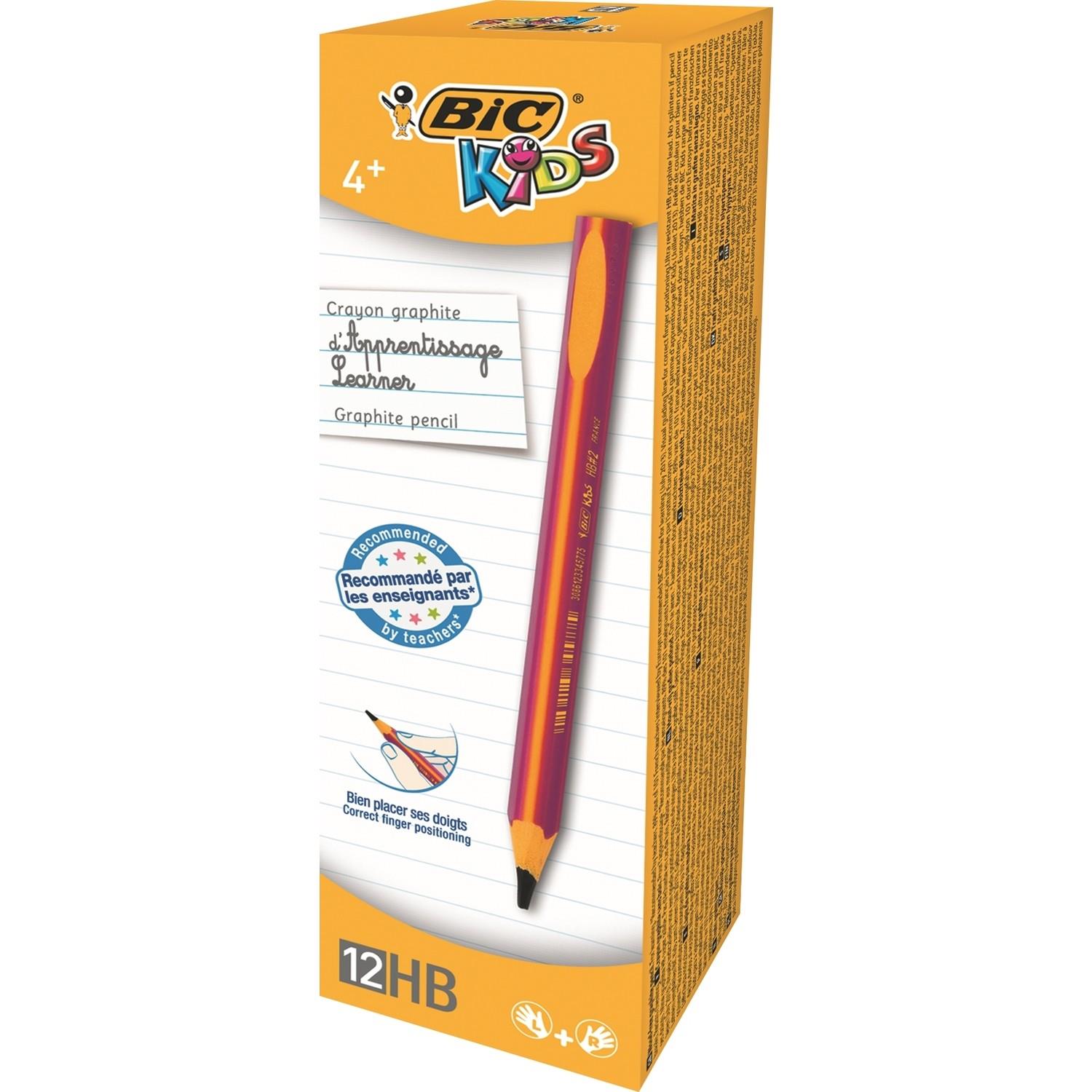 Bic Kids Evolution Üçgen Jumbo HB Kurşun Kalem Pembe Başlangıç Kalemi (12 Li Paket)