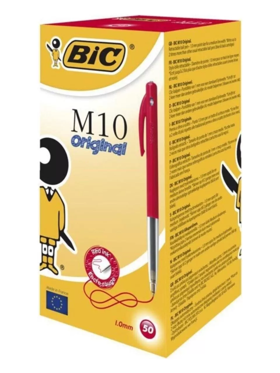 Bic Tükenmez Kalem M10 Basmalı 50 Li Kırmızı Tükenmez Kalem