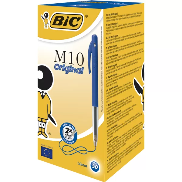 Bic Tükenmez Kalem M10 Basmalı 50 Li Mavi Tükenmez Kalem