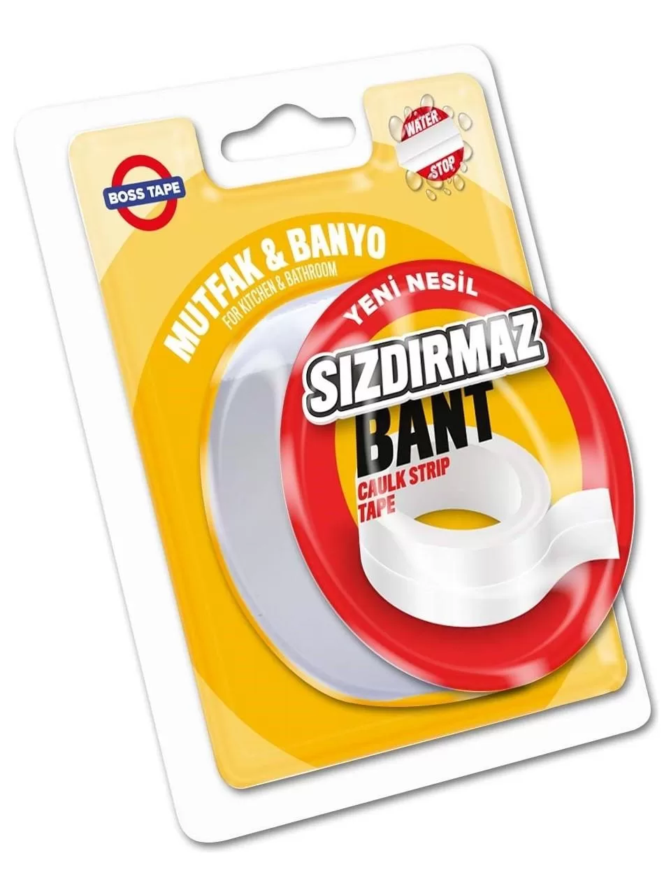 Boss Tape Duşakabin Mutfak Lavabo Sızdırmaz Bant Su Geçirmez Kenar Bandı 22 MM x 3.25 Metre